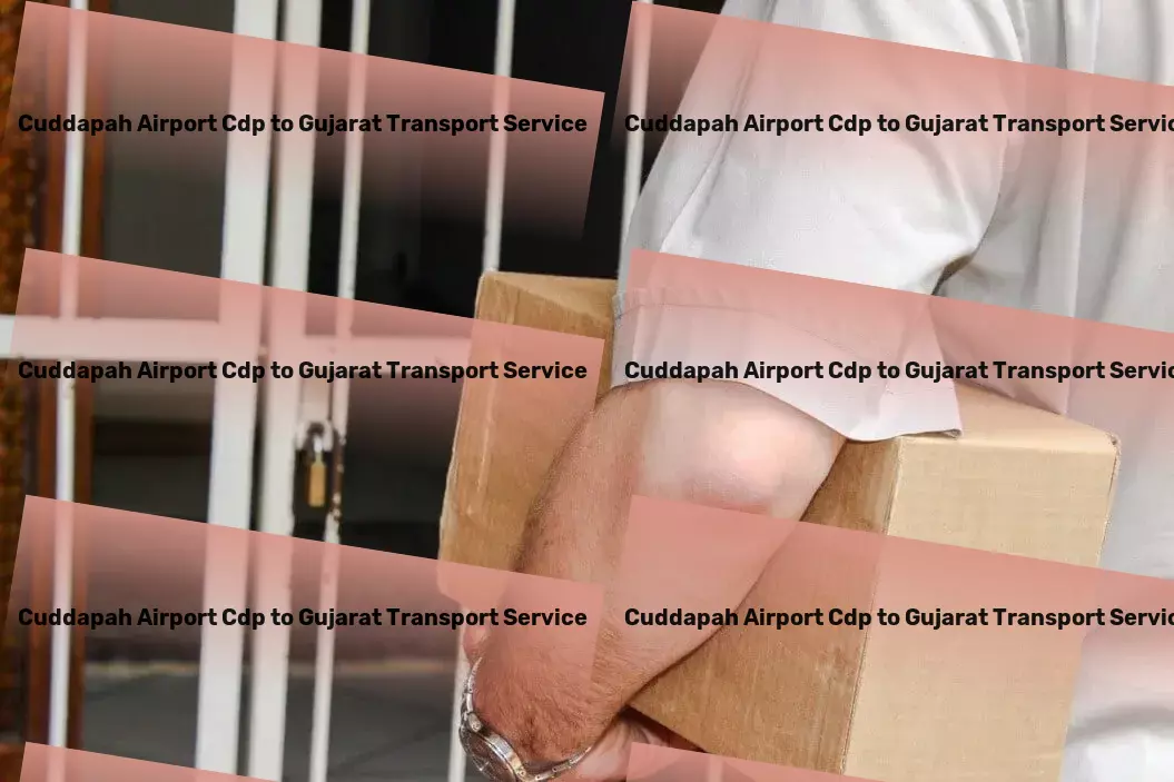 Cuddapah Airport Cdp to Gujarat Luggage Courier Emergency transport services