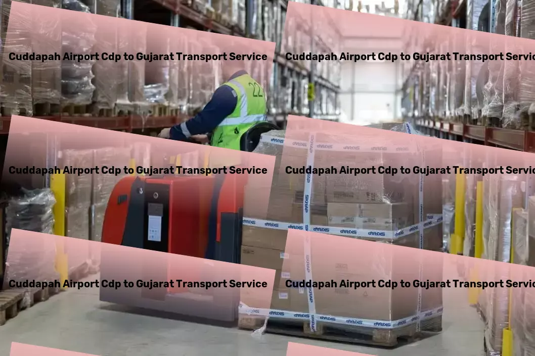 Cuddapah Airport Cdp to Gujarat Luggage Courier Freight and cargo consolidation