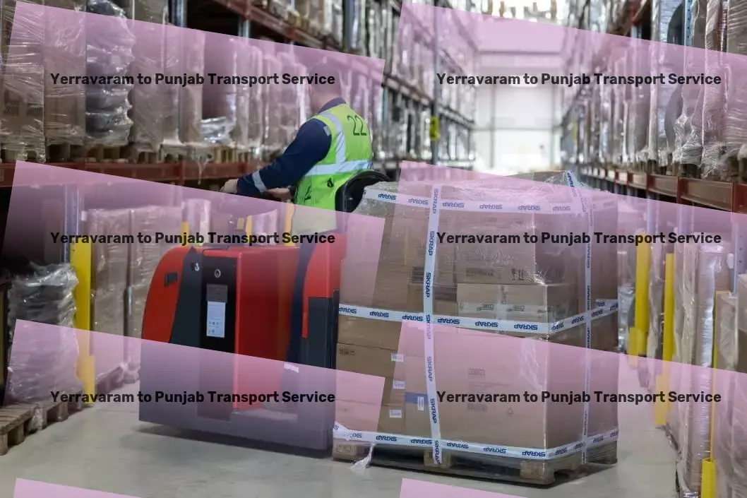 Yerravaram to Punjab Luggage Courier Heavy equipment shipping